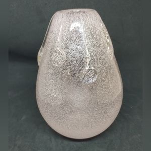 Pink Bubble Glass Vase Art Glass